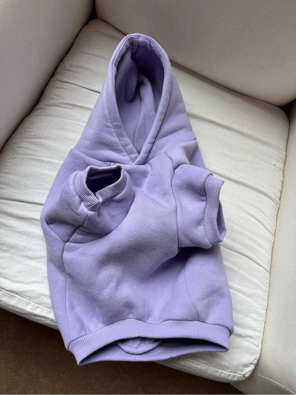 NWOT Large Comfrt Dog Hoodie in Lavender